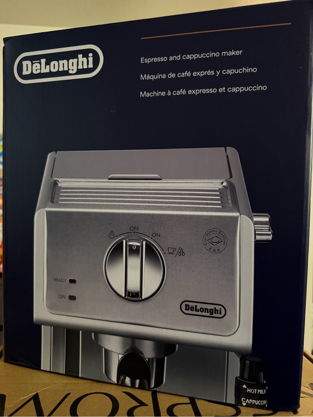DeLonghi Silver Espresso & Cappuccino Maker - Stainless Finish
